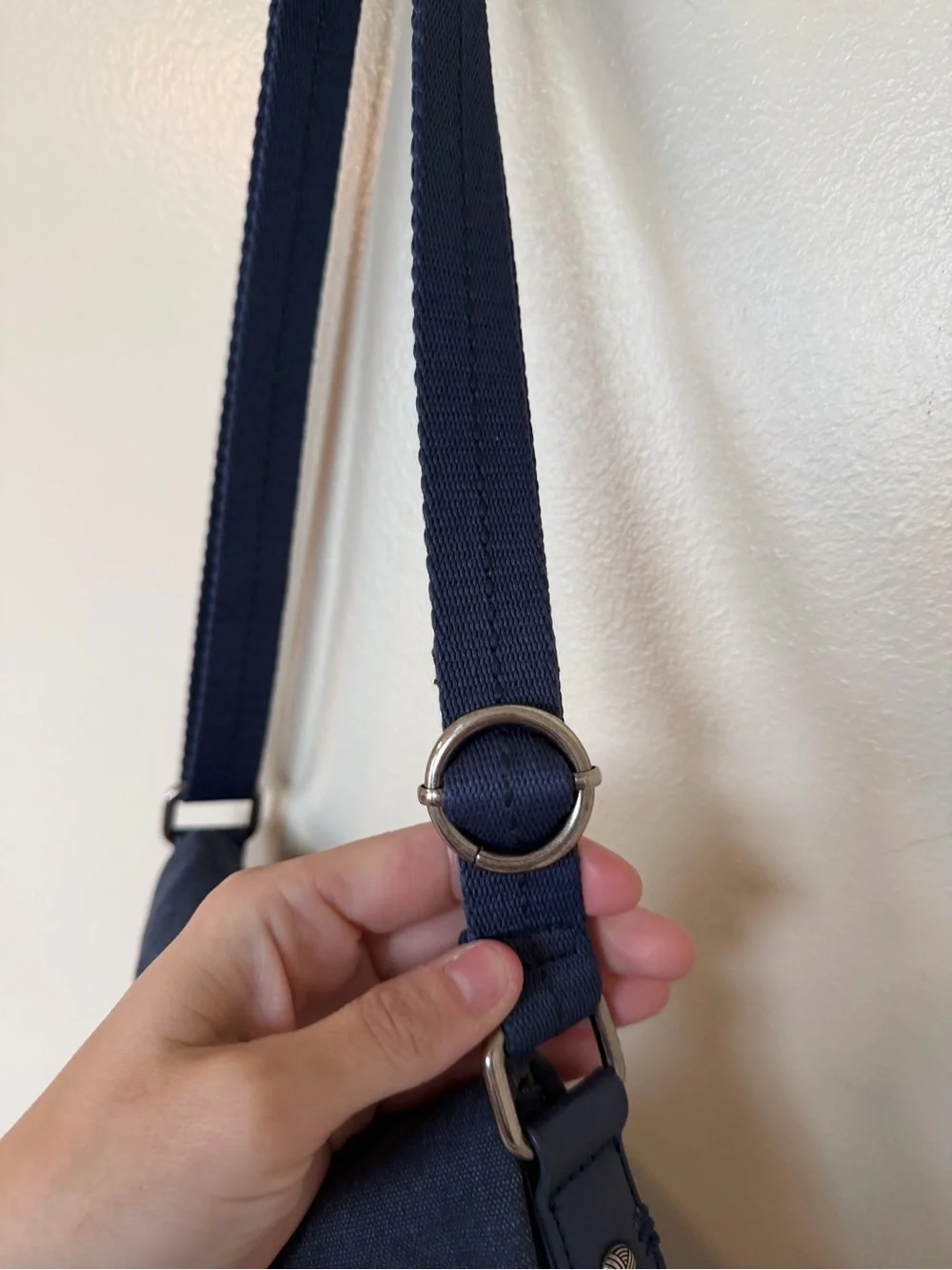 SAKROOTS Navy & Wildflower Butterfly Print Adjustable Crossbody Hobo Bag